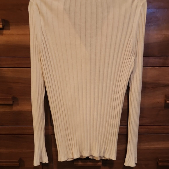 Talbots Cream Ribbed Button-Up Cardigan - Picture 5 of 5
